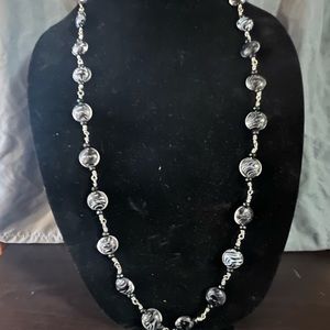 Handmade bead and wire necklace
